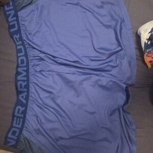 Under Armour Purple and Neon Green Shorts